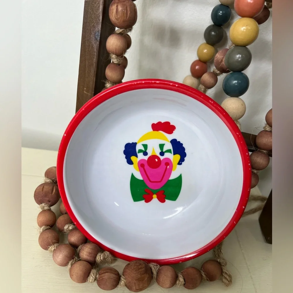 VINTAGE Small Fry Originals K-5 Clown Bowl Taiwan Plastic Collectible Bo…